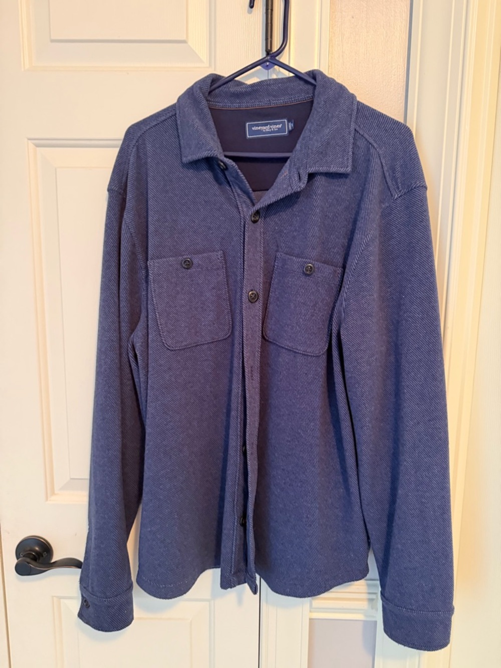Vineyard Vines Navy Textured Button-Up Shirt
